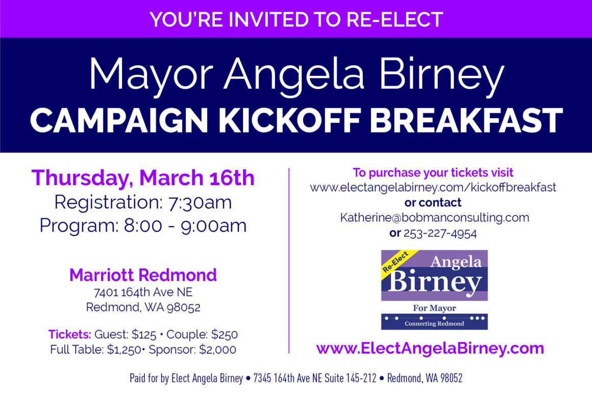 Mayor Angela Birney Campaign Kickoff Breakfast