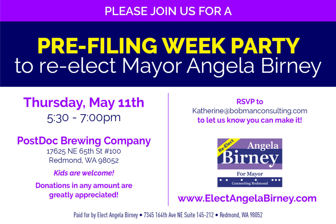 Pre-Filing Week Party to Re-elect Mayor Angela Birney